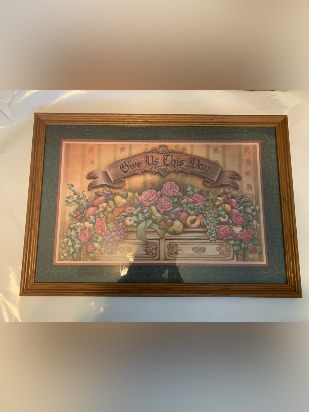 Homco Vintage Home Interiors “Give Us This Day” Designer Series 32x22”